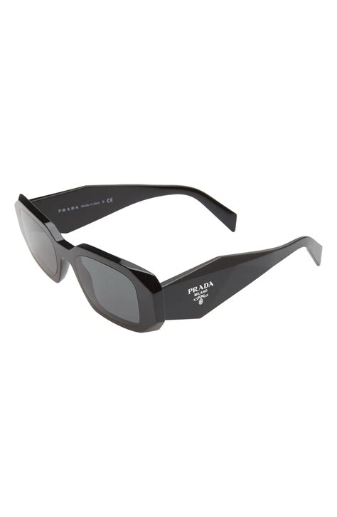 prada runway 49mm rectangle sunglasses